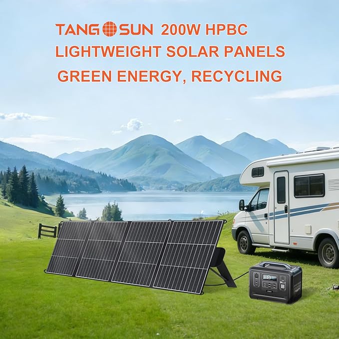 200W Portable Solar Panel for Power Station, 25% High Efficiency ETFE Foldable Solar Panel Charger,With USB-A QC3.0,Type-C, MC4 Output, IP65 Waterproof, for Outdoor Camping, RV, Emergency Power Supply