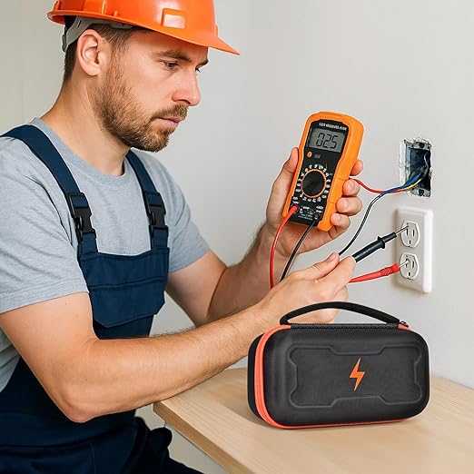 Case Compatible with Klein Multimeter MM325 MM300(69149P) Multi Meter Testers, Storage Carrying Organizer for Electrical Test Kit Voltage/Outlet Tester, Wire Stripper, Leads & Batteries (Box Only) (S)