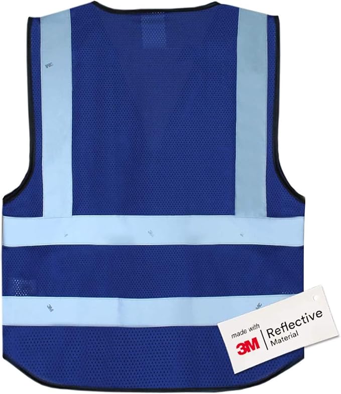 Salzmann Mesh Multi-Pocket Working Vest - Reflective Vest - Made with 3M Reflective Material