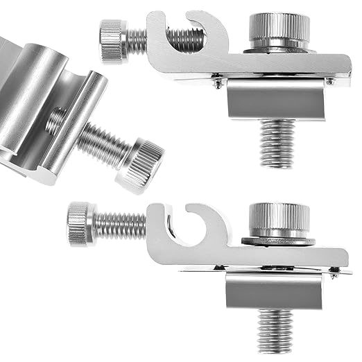 QWORK Grounding Tab 6.7-50 Pcs Aluminium Alloy Conductor Buried Connectors for Solar Panels, Grounding Clip, Ground Lug Compatible with Various Rail Types,