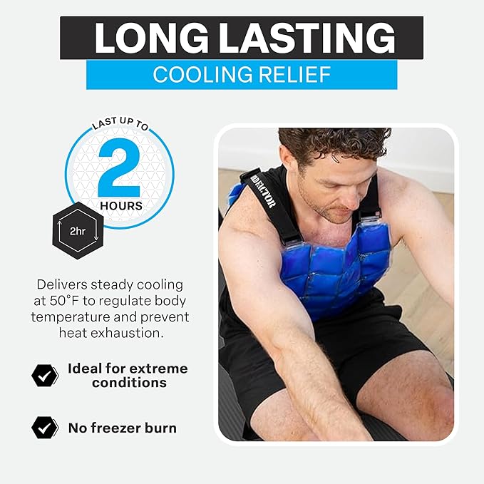 COLD FACTOR Ice Pack Cooling Vest for Men & Women—Lightweight, Adjustable Phase Change Cooling Vest for Hot Weather, Athletes, Outdoor Work, Industrial Use - Breathable Technology, Functional, Stylish