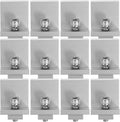 Milisten 12pcs Solar Panel Rack Fixed Clamp Metal Solar Bracket Clips Easy Installation Holders for Household