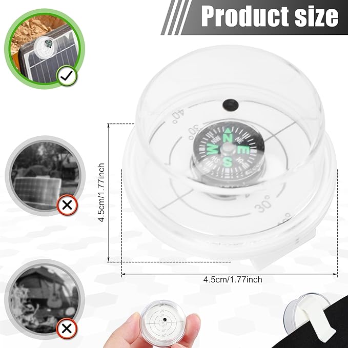 1Pc/2Pcs Solar Angle Guide for Solar Panel, Solar Tracker Tool, Solar Angle Finder, Solar Panel Angle Finder, Solar Angle Adjust Meter, Sun Angle Finder Guide, Solar Angle Finder (2)