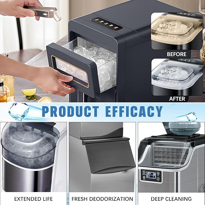 Ice Machine Cleaner Maker Descaler, 12 Ice Maker Cleaner Tablets, Remove Hard Water Mineral Buildup Clean Tablets Ice Makers, Nickel Safe Scale Remover for All Ice Machines, 2 PCS