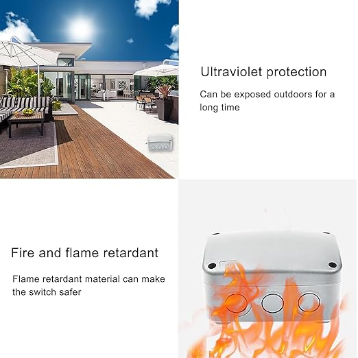 Outdoor Junction Box,Nineleaf White IP66 Weatherproof Electrical Project Boxes PVC/ABS Plastic Enclosure Box Universal Watertight 4.9 x 3.3 x 2.3 inch, with 4PK White 20mm Cable Gland Grey(1 Set)