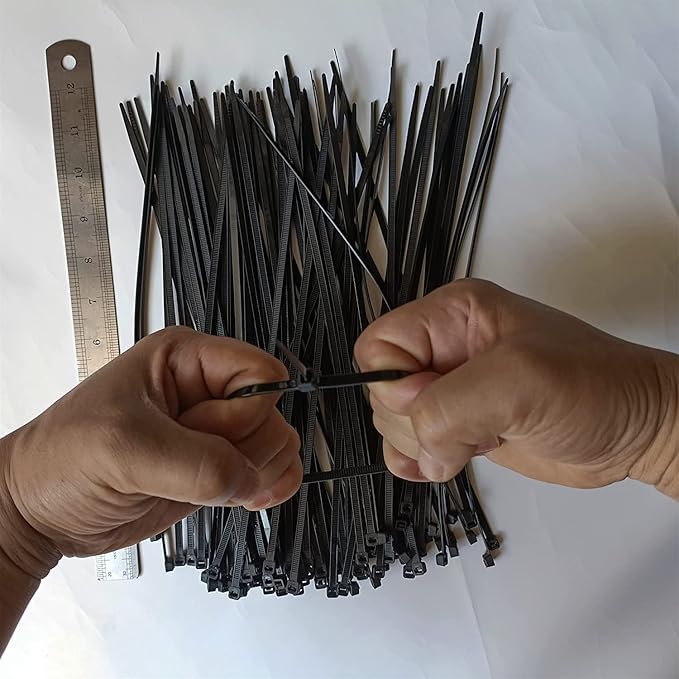 Zip Ties 1000 PCS 12 Inch Cable Zip Ties Heavy Duty, Premium Plastic Wire Ties with 50 LBS Tensile Strength, UV Resistant Cable Ties, Self-Locking Black Nylon Tie Straps (12 inch 1000 pcs)