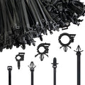 180pcs Push Mount Cable Zip Tie with Car Wire Loom Routing Clips,Fastening Cable Clips For Organizing Cables And Cords,Car Clips Contains 7 Sizes Universal Compatible with GM Ford Trucks Cars UTV