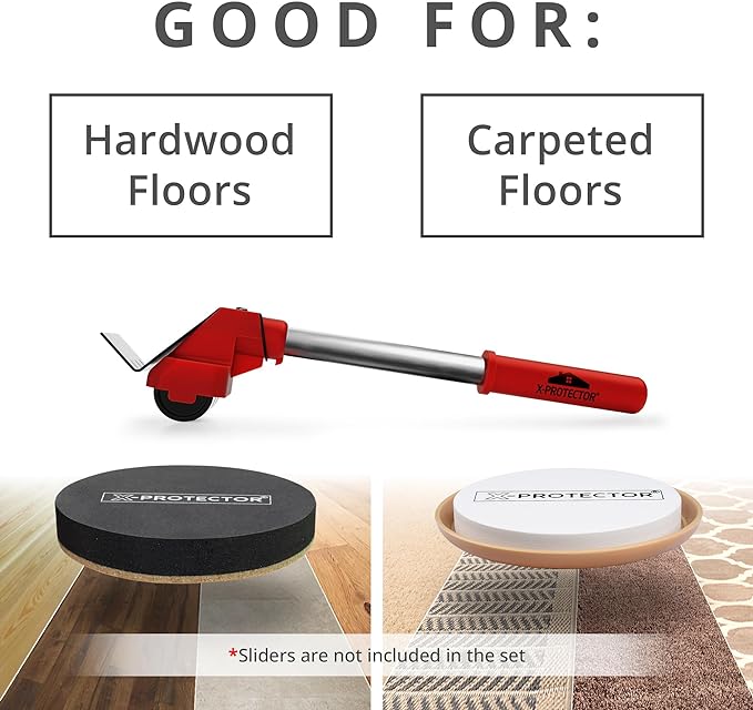 X-Protector Furniture Lifter Tool - Premium Furniture Jack Lifter Tool to Lift Furniture Easily - Appliance Lifter with 8.5" Adjustable Height - Ideal Jack to Lift Furniture Easily with Minimal Effort