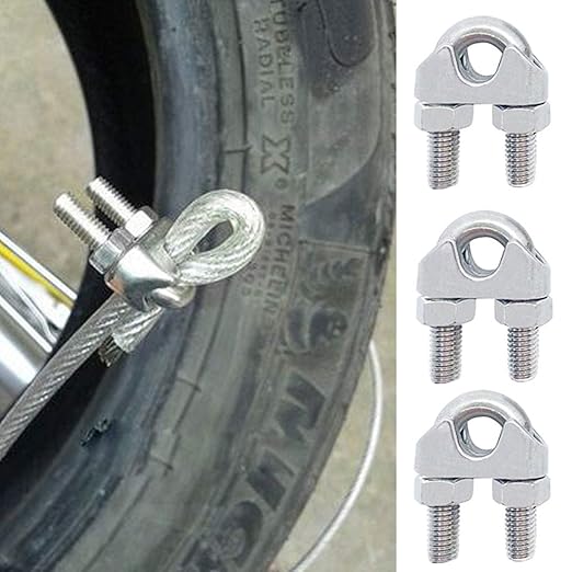 20Pcs M2 Wire Rope Clamp 304 Stainless Steel 1/16 inch Wire Rope Cable Clip Clamp