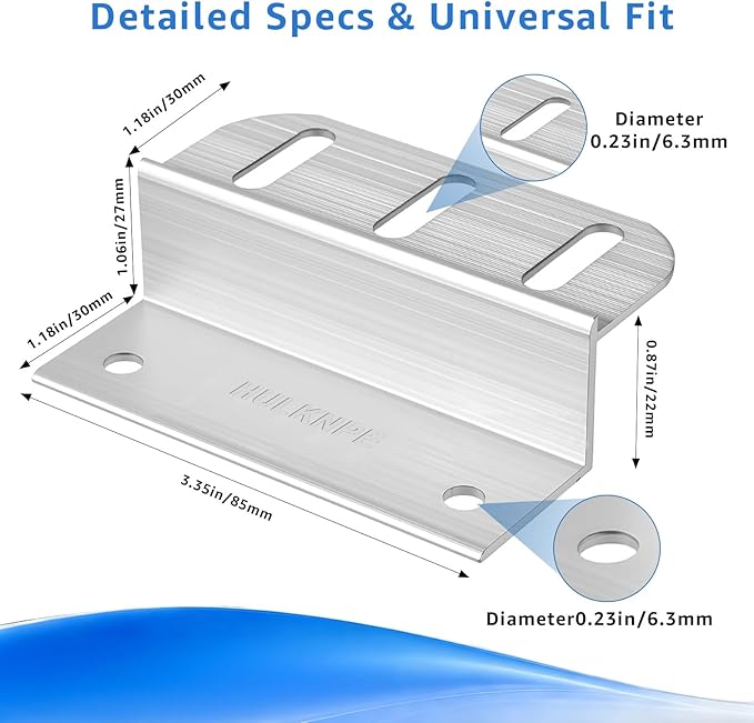 Z Brackets Solar Panel Mounting Kit (16 Pack) Heavy Duty Multi-Slot Aluminum Corrosion-Resistant for RV, Boat, Roof, Off-Grid & Solar Panel Hold Down