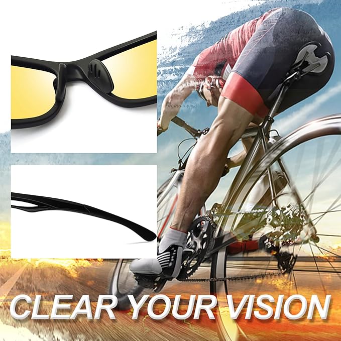 Joopin Sports Sunglasses Polarized UV400 Protection Wrap Around Sun Glasses Shades for Men Women