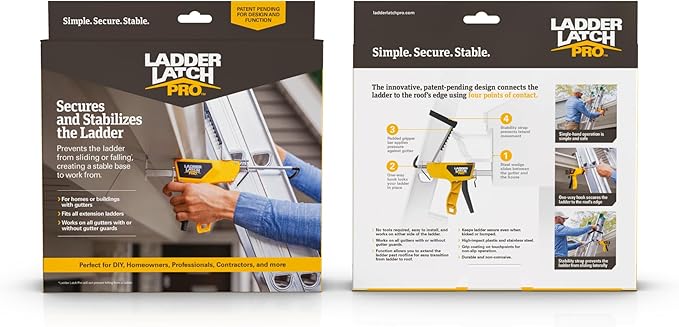 Ladder Safety Device - Lightweight, Installs in Seconds with One Hand