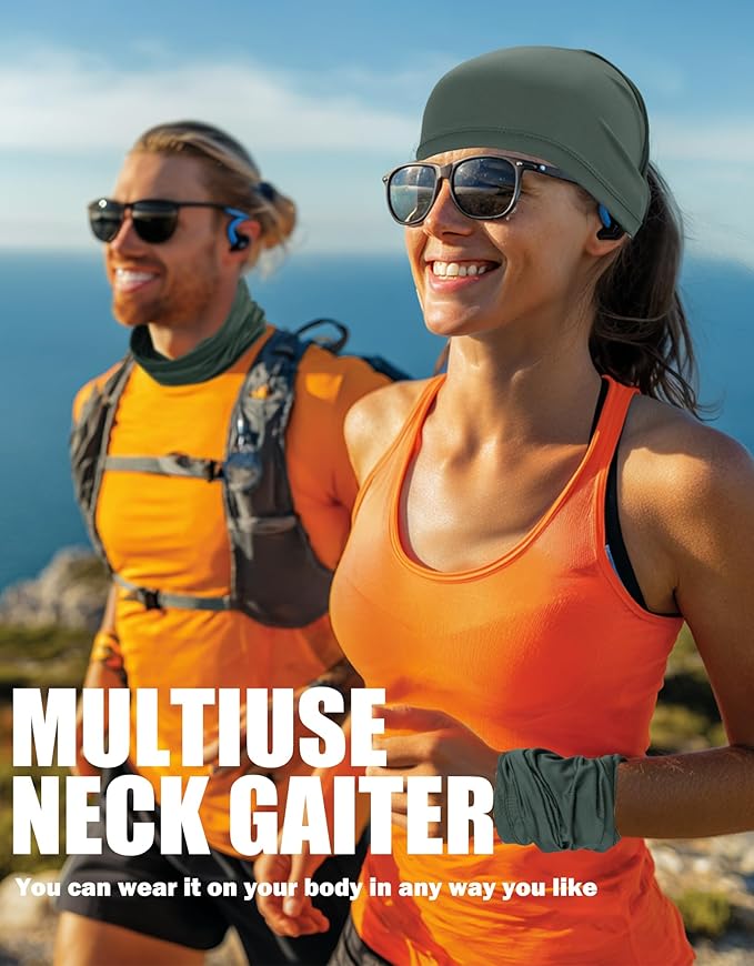 JHYWELL Cooling Neck Gaiter Face Mask, UV Protection Masks Gator, Windproof Bandana for Skiing, Fishing, Hiking, Cycling