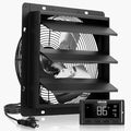 VEVOR 10 inch Exhaust Fan, Wall Mounted Attic Fan with Variable Speed, Temperature & Humidity Controller, 1000 CFM, Automatic Shutter