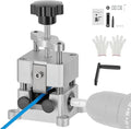 CREWORKS Wire Stripper Machine, 0.06"-1" Manual Wire Stripping Machine, Drill Compatible Copper Wire Stripping Tool for Scrap Wire with 2 Feed Hole Plates, Wire Stripper Power Tool for Cable Recycling