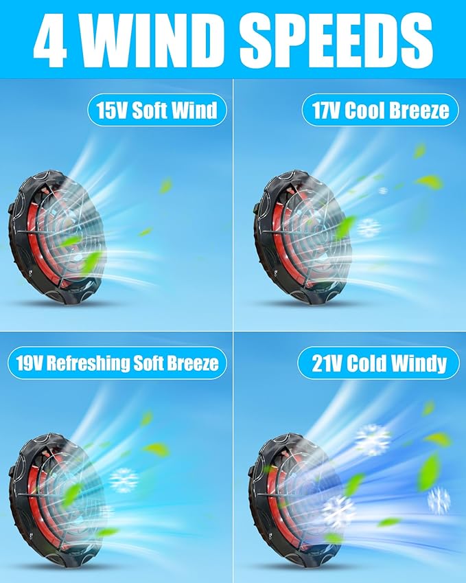 Cooling Vest Jacket with 2 Fans - Men and Women 21V Air Conditioner Vests, With 20000mAh Battery