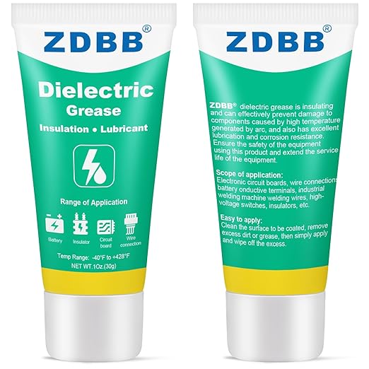 Dielectric Grease for Electrical Connectors Automotive, Tune Up Dialectric Grease with a Brush, Electric Grasa Spark Plug, Battery Terminal, Marine Waterproof Heat-Resistant 1oz (1pcs)