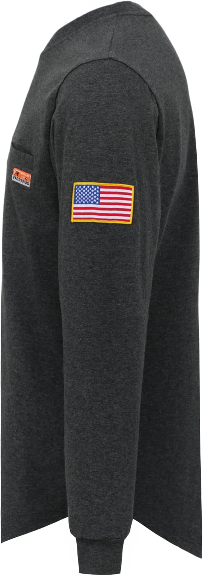 VATRENUS FR Shirt for Men Crewneck Midweight Utility Pocket Fire Resistant Long Sleeve Work Shirts NFPA2112 CAT2