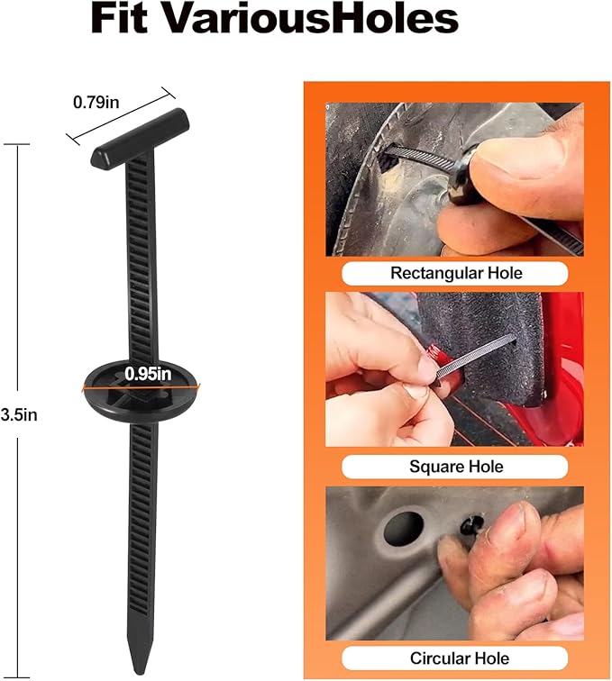 50PCS Nylon Universal Cable Tie Buckle, Latest Upgraded Multi-Purpose Plastic Cable Tie Tool Holder, High Temperature And UV Resistant Used For Daily Maintenance And Fixing Of Automobiles