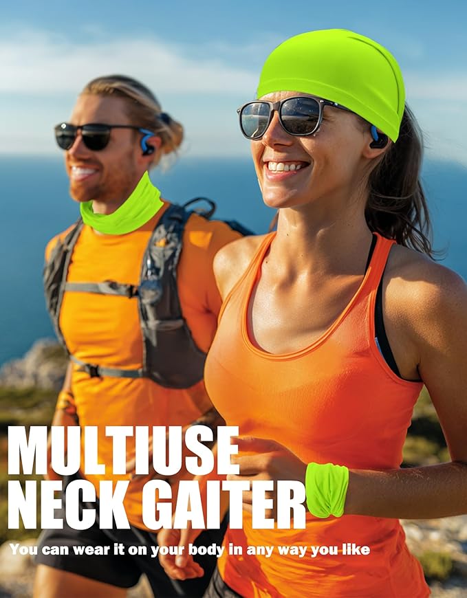 JHYWELL Cooling Neck Gaiter Face Mask, UV Protection Masks Gator, Windproof Bandana for Skiing, Fishing, Hiking, Cycling