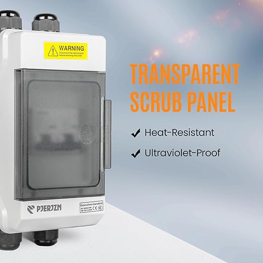 Solar Panels Disconnect Switch 100A 1000VDC PV Shut Off Switch Outdoor 1 in 1 Out Circuit Breaker Box IP66 Waterproof UV-Proof