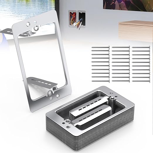 15Pcs Single Gang Low Voltage Mounting Bracket, Single-Gang Drywall Brackets, Low Voltage Mounting Bracket 1 Gang, Low Voltage Bracket Metal for Drywall Outlet Cable Pass Through Wall Plates