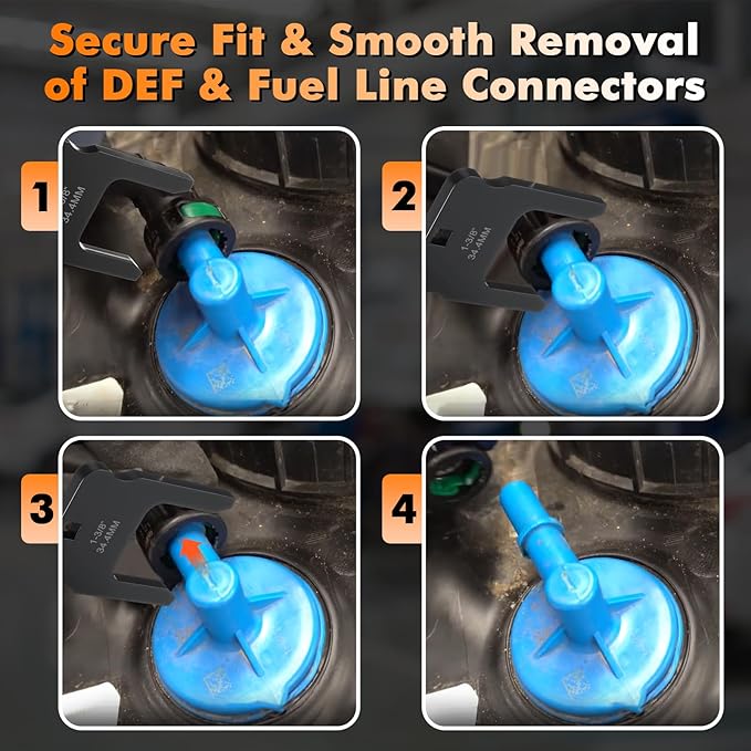 Feekoon DEF Fuel Line Disconnect Tool Set, Easy to Remove Breather/Fuel/coolant/DEF line Disconnect Tool for compressing connectors and Removing Lines