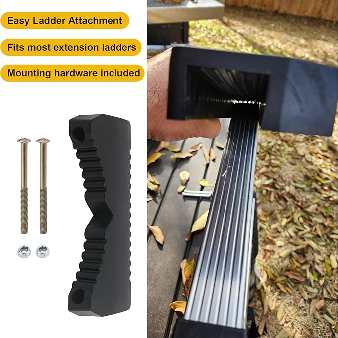 Rubber Steep Ladder Stabilizer for Extension Ladders, Pole & Trunk Support Bracket, Anti-Slip Ladder Accessory for Improved Stability