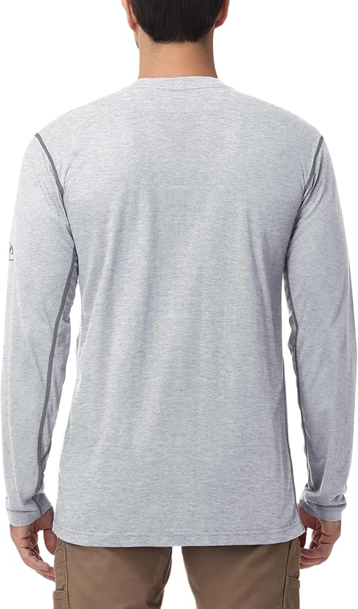 FR Shirts for Men 4oz Lightweight Fire Resistant Shirts for Men Long Sleeve Welding Shirt CAT1