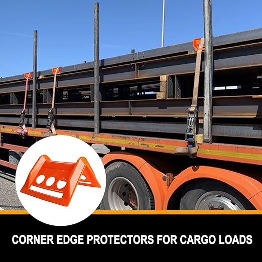 ENJ 20 Pack Flatbed Edge Protector, Edge Corner Tie Down Protector for Up to 4 Inch Straps, Protects Cargo Edges, Flatbed Accessories Plastic Protector