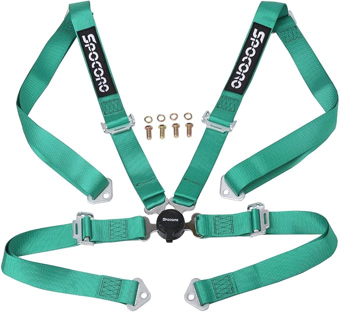 4 Point Racing Harness 2" Nylon Straps, Cam Lock Style (Pack of 1)