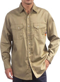 VATRENUS FR Shirts for Men 6.5oz Button Down Flame Resistant 100% Cotton Men's Pre-Washed Fire Retardant Work Shirt