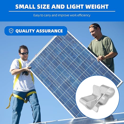 150Pcs Trailer Frame Wire Clips, Stainless Steels Trailer Wiring Clips, 22mm Length Solar Panel Cable Clips Double Wire Clamps for Boat Trailer Cable PV Wire with Organizer Box