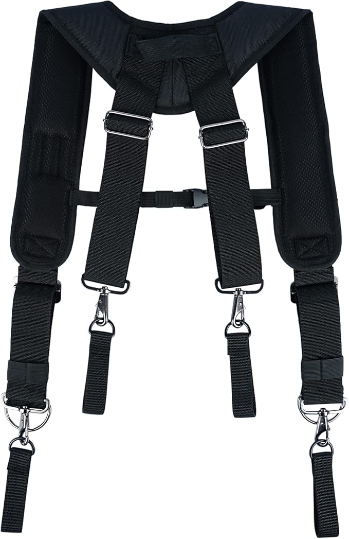 MELOTOUGH Tool Belt Suspenders Construction Bag Suspenders Heavy Duty Padded Work belt Suspenders for Carpenter/Electrician/Roofing/Farmer work Suspension Rig