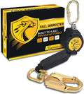 TRSMIMA Fall Protection Retractable Lanyard - 6FT Construction Self-Retracting Lanyard Fall Arrest Safety Roofing Heavy Duty Leading Positioning ANSI