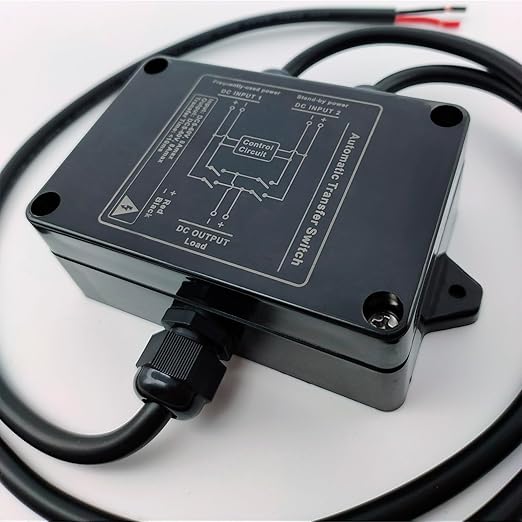 Automatic Transfer Switch DC 5V-60V ATS Auto Transfer Switch Transfer Switchs for Home Generator <10ms for refrigerators, Emergency Lights, etc(bicut DC).
