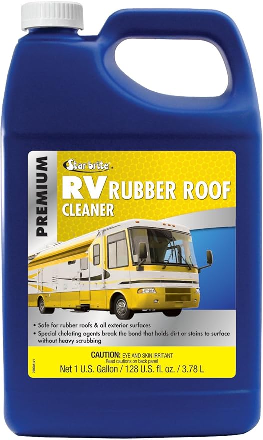 STAR BRITE Premium RV Rubber Roof Cleaner - Effortless Cleaning for Camper Roofs, Fiberglass & Painted Surfaces - 1 GAL (075800)