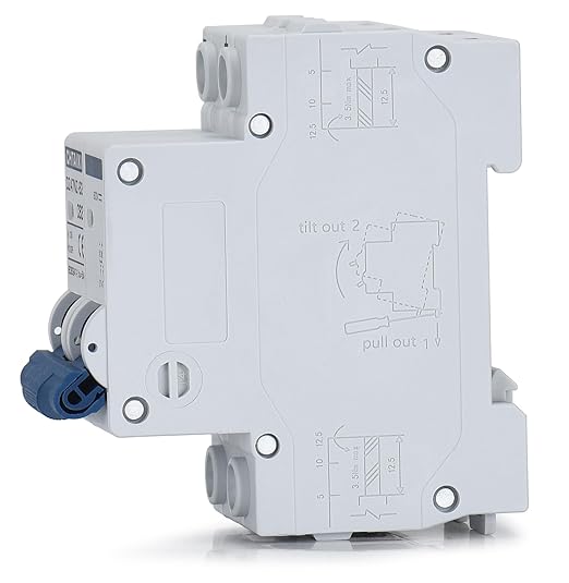 DC Miniature Circuit Breaker, 2 Pole 600V 50 Amp Isolator for Solar PV System, Thermal Magnetic Trip, DIN Rail Mount DC Disconnect Switch C50