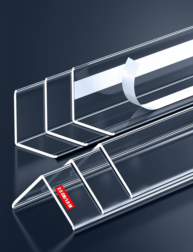 6PCS Clear Self-Adhesive Wall Corner Protectors，Corner Guards & Edge Protector for Wall Door Frame Cabinet Baseboard & Door, Table, Stair(58" X 1.0")