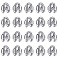 YAMASO 20PCS 1/8 Inches M3 Stainless Steel Wire Rope Cable Clip Clamp