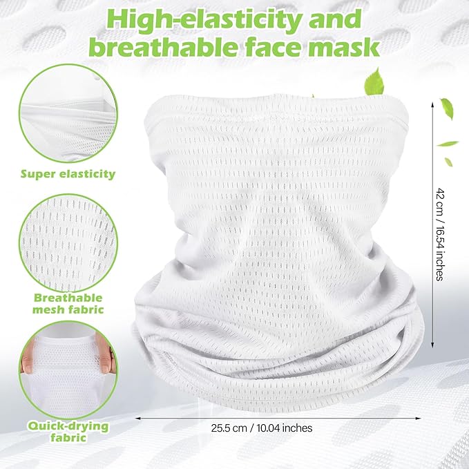 Geyoga 2 Pack Cooling Neck Gaiter Summer Breathable Balaclava Face Mask with Mesh Holes UV Protection Sun Scarf for Men Women