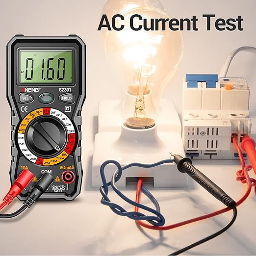 ANENG Multimeter with Clamp Meter,Color LCD Rechargeable Voltmeter Measures AC/DC Voltage,Current,NCV,Resistance,Continuity,Diodes, Amp,Ohm,Frequency,Capacitance,Backlight Electrican Tools