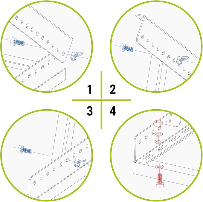 Newpowa Adjustable Solar Panel Tilt Mount Brackets Kit Folding Tilt Legs, Installed for 100 150 200 Watt for Off-Grid, RV, Roof, Boat (27inch Width)
