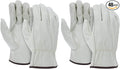 ATERET 12 Pairs X-Large Heavy Duty Durable Cowhide Leather Work Gloves I Driver Gloves for Truck Driving, Warehouse, Gardening, Farming (Pack of 2)