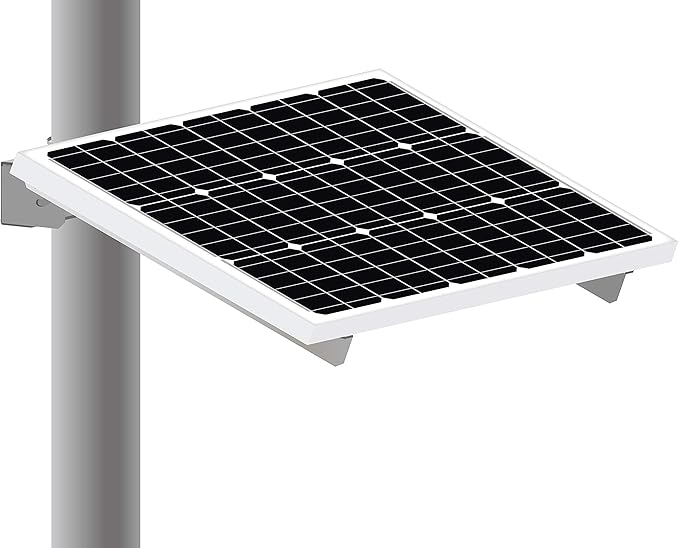 Newpowa Universal Solar Panel Heavy Duty Double Arm Pole Wall Mount for 40W-100W Slim Single Module at an tilt Angle from 0-90°