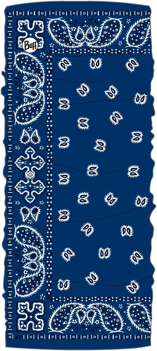 BUFF CoolNet UV Neck Gaiter, UPF 50 Sun Protection, Breathable, Versatile, Quick Dry Face Mask, Black & Blue, Adult Size