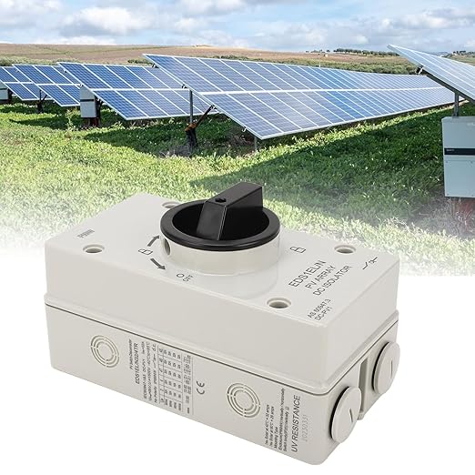 Topyond PV DC Quick Disconnect Switch, 32A IP66 Waterproof Solar Disconnect Switch, Flame Retardant Solar Combiner Box 1000V for Solar Power System, Off/On-Grid Solar System, RV and Boats