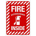 Fire Extinguisher Inside Sign, Fire Safety Sign, 10x14 Inches, Rust Free .040 Aluminum, Fade Resistant, Indoor/Outdoor Use, Made in USA