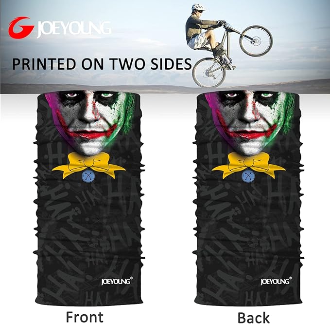 JOEYOUNG Skull Face Mask UV Sun Dust Neck Gaiter Bandana Headwear Motorcycle