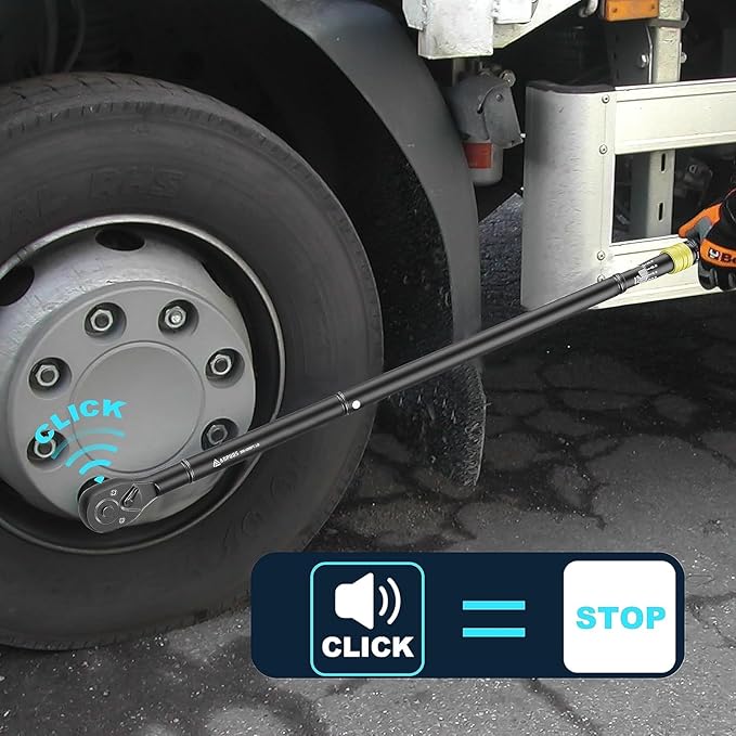 3/4-Inch Drive Click Torque Wrench, 200-1000 Ft-Lb/271-1355 Nm, Dual-Direction Torque Wrench with Quick Release Reversible Head for Car, Truck, Tractor